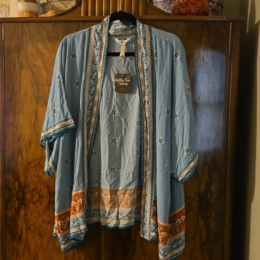 Matilda Jane Kimono Style Open Front Jacket Size XS/S NWT